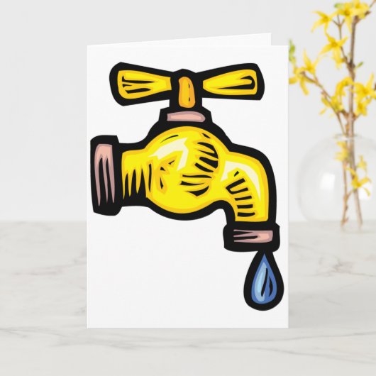 Faucet Greeting Cards Karte (Gelbe Blume)