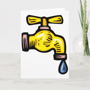 Faucet Greeting Cards Karte