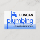 Faucet Pipeline Leaking Blue Water Visitenkarte (Vorderseite)