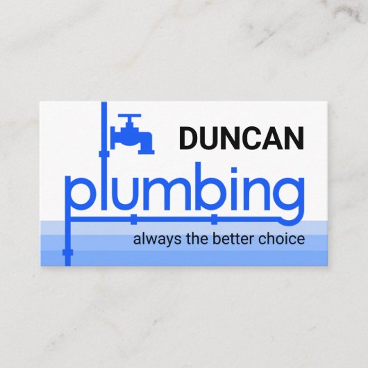 Faucet Pipeline Leaking Blue Water Visitenkarte (Vorderseite)