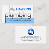 Faucet Pipeline Leaking Blue Waters Visitenkarte (Vorne/Hinten)