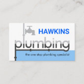 Faucet Pipeline Leaking Blue Waters Visitenkarte (Vorderseite)