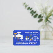 Faucet Piping Handyman Tools Border Visitenkarte (Stehend Vorderseite)