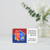 Faucet Piping Home Plumbing Frame Visitenkarte (Stehend Vorderseite)