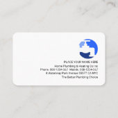 Faucet Piping Home Plumbing Frame Visitenkarte (Rückseite)