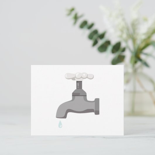 Faucet Postkarte (Stehend Vorderseite)