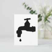 Faucet Postkarte (Stehend Vorderseite)