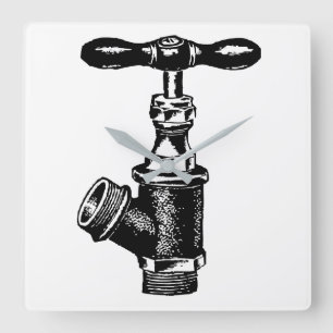 Faucet Quadratische Wanduhr
