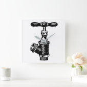 Faucet Quadratische Wanduhr (Zuhause)