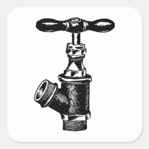 Faucet Quadratischer Aufkleber