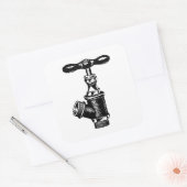 Faucet Quadratischer Aufkleber (Umschlag)