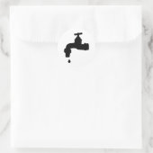 Faucet Runder Aufkleber (Tasche)