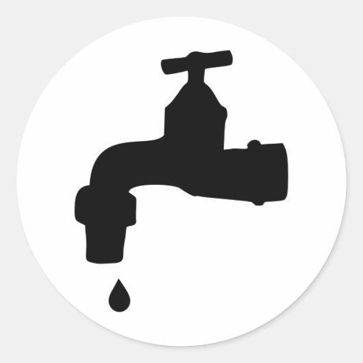Faucet Runder Aufkleber (Vorderseite)