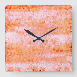Fauch couro de salmão, esbranquiçado quadratische wanduhr