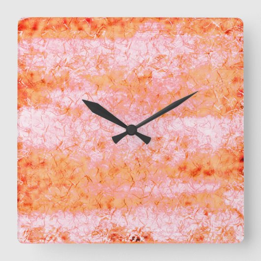 Fauch couro de salmão, esbranquiçado quadratische wanduhr (Vorderseite)