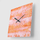 Fauch couro de salmão, esbranquiçado quadratische wanduhr (Winkel)