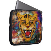 Fauchender Tiger-Nebel Laptopschutzhülle (Vorne Rechts)