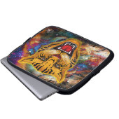 Fauchender Tiger-Nebel Laptopschutzhülle (Vorne Knopf)
