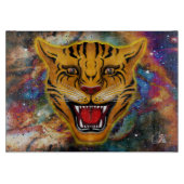 Fauchender Tiger-Nebel Schneidebrett (Vorderseite)
