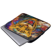 Fauchender Tigernebel Laptopschutzhülle (Vorne Knopf)
