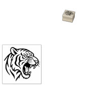 Fauchendes Tigerprofil 1x1 Gummistempel (Stempel)