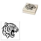 Fauchendes Tigerprofil Gummistempel (Stempel)