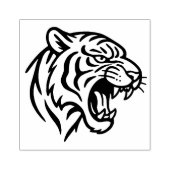 Fauchendes Tigerprofil Gummistempel (Prägung)