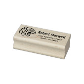 Fauchendes Tigerprofil Rücksendeadresse Gummistempel (Stempel)