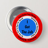 Fauci Ouchie Impfung Ich Got Jab Button (Vorne & Hinten)