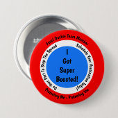 Fauci Ouchie Impfung Ich Got Super Boosted Button (Vorne & Hinten)