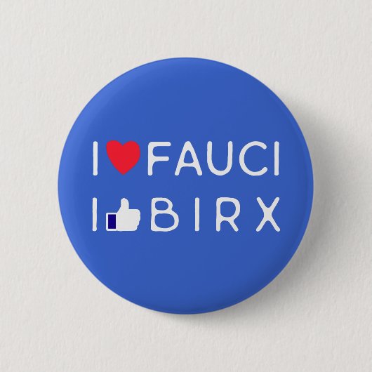 Fauci vs Birx |Liebe oder so? | Funny | Corona Button (Vorderseite)