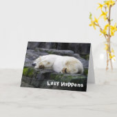 Faul geschieht Eisbär Karte (Gelbe Blume)