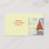 "Faul-tägiges Segel-" Visitenkarte (Rückseite)