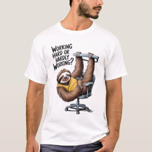 Faul wie ein Faultier oder hart arbeitendes Faulti T-Shirt