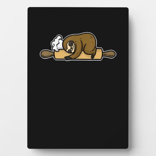 Faulbäcker | lustiger niedlicher Koch | Kochgesche Fotoplatte (Vorderseite)