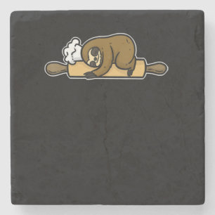 Faulbäcker   lustiger niedlicher Koch   Kochgesche Steinuntersetzer