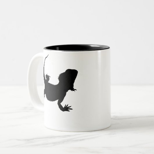 Faule Eidechse Zweifarbige Tasse (Vorderseite Links)