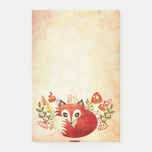 Faule Foxy Post-Itanmerkungen 4x6 Post-it Klebezettel (Vorderseite)