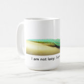 Faule grüne Gecko-Tasse Kaffeetasse (Vorderseite Links)