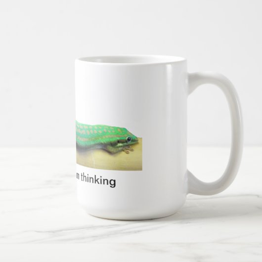 Faule grüne Gecko-Tasse Kaffeetasse (Rechts)