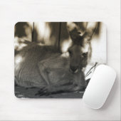 faule KänguruMausunterlage Mousepad (Mit Mouse)