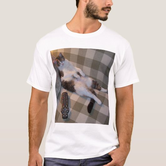 Faule Katze T-Shirt (Vorderseite)