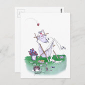 faule Knochen, Cricket, tony fernandes Postkarte (Vorne/Hinten)
