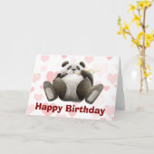 Faule Panda-Geburtstags-Karte Karte (Gelbe Blume)