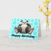 Faule Panda-Geburtstags-Karte Karte (Gelbe Blume)