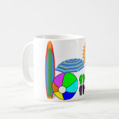 Faule Sommer-Tage Kaffeetasse (Vorderseite Links)