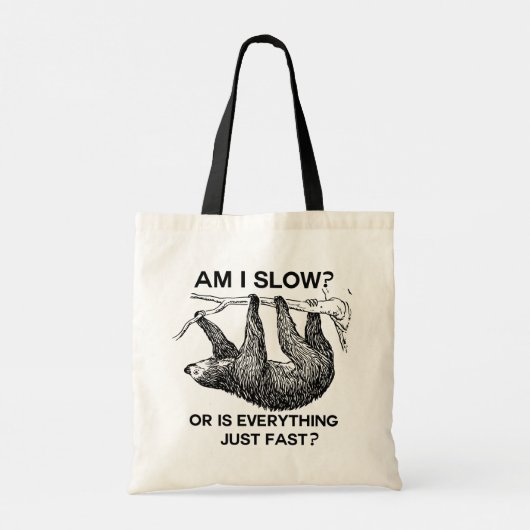 Faulenzen bin ich langsam? tragetasche (Rückseite)