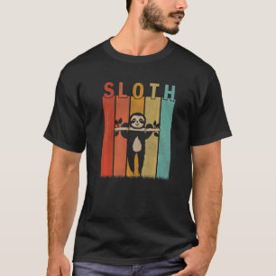 Faulenzen Frauen Kid Niedlich Sloth Retro T-Shirt