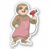 Faulenzer als Haartrockner Aufkleber (Vorderseite)