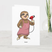 Faulenzer als Haartrockner Karte (Rückseite)